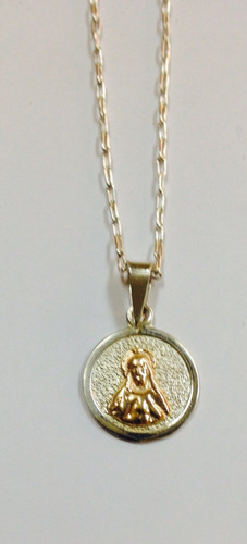 Imagen 2 de 2 de Cadena Plata Fina Sagrado Corazón Plata Oro Psp Gps Completa