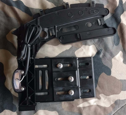 Portaplacas Lateral Abatible Negro Para Harley Davidson