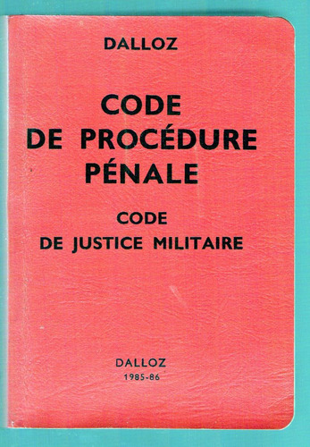 Code De Procedure Penale Dalloz