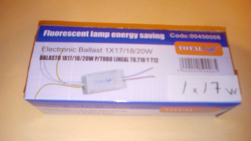 Balastro Electrónico 1x17 W - Total Light 1x17 C00450008 12n