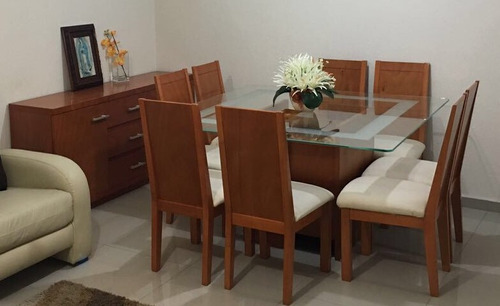 Comedor Fino De Madera  8 Sillas Y Trinche