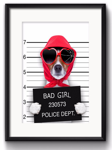 Quadro Bad Jack Terrier Cachorro Pet Rs6 Decor Sala Paspatur