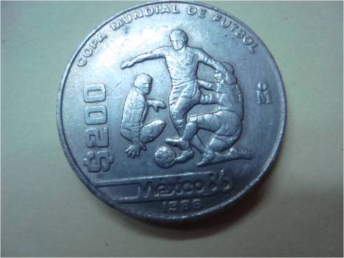 Moneda De $200.00 Conmemorativa De Copa De Futbol Mexico 86