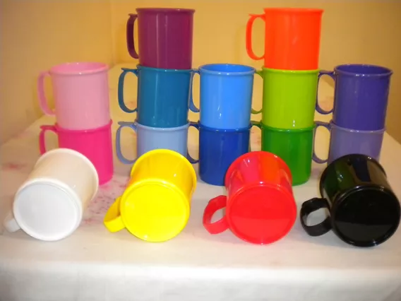 Tazas Plastic Jarro Mug Exc Cal Elec Color X 30 Unidades