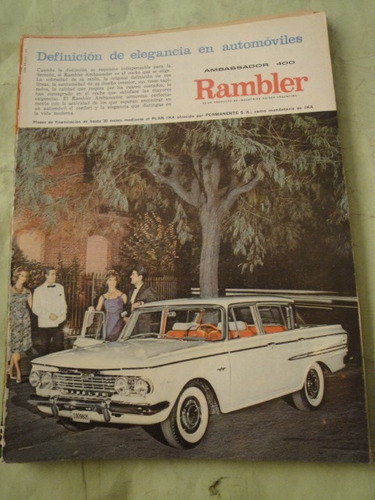Publicidad Rambler Ambassador 400 Año 1962 Hoja Sola