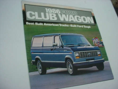 Folder Ford Furgao E100 Lançamento Van Club Wagon 86 1986 V8