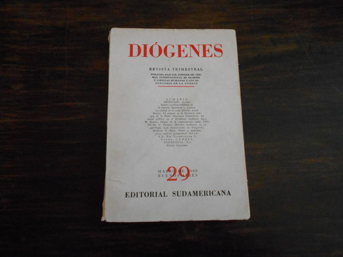 Revista Diógenes N° 29 De 1960.