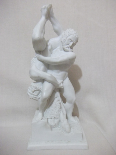 B. Antigo - Estatueta Italiana Luta De Hércules Com Dionísio
