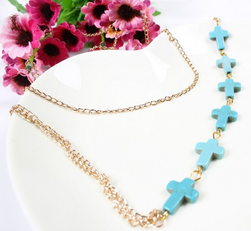 Collar Body Chain Accesorio Cadena Ear Cuff Cruz