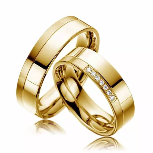 Par de alianças de casamento - ouro 18k