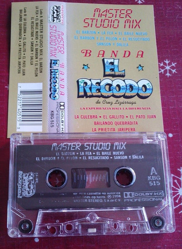 Banda El Recodo Master Studio Mix Cassete Raro Unica Ed 1994