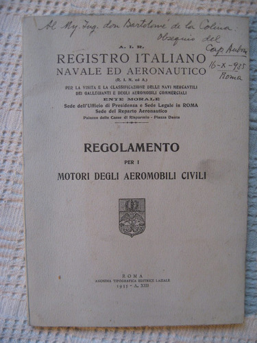 Regolamento Per I Motori Degli Aeromobili Civili