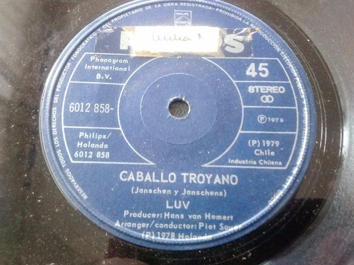 Vinilo  Single De - Luv - Caballo Troyano ( F72