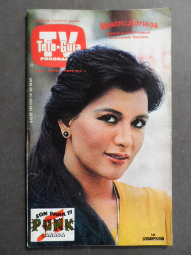 1981 Beatriz Adriana En Portada Revista Tele Guia