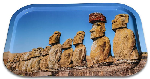 Bandeja Metálica Isla De Pascua, Rapa Nui, Souvenir Chile