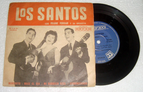 Los Santos Morenito + 3 Vinilo Simple C/tapa Kktus