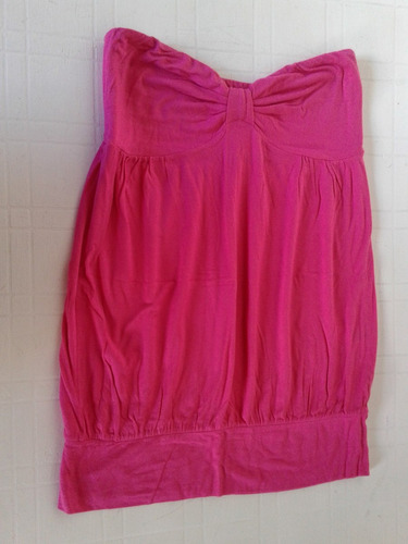 Top Strapless Ona Saez Fuxia Talle L Impecable!