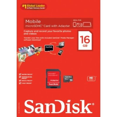 4 Tarjeta De Memoria Flash De 16 Gb Clase Sandisk Microsdhc