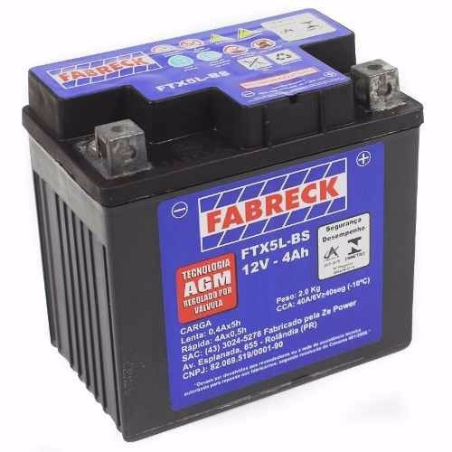 Bateria Selada Fabreck Moto Traxx Ksy 110, 110cc, 12v,4 Ah