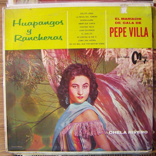 Bolero, Chela Rivero, Huapangos, Y Rancheras, Lp 12´,