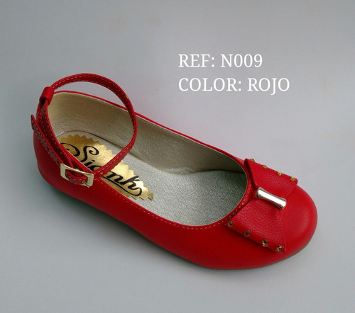 Baleta Niña Infantil Color Rojo Zapato Calzado Envío Gratis