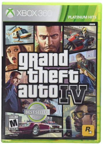 Grand Theft Auto 4 Cuatro Xbox 360 Platinum Hits Standard