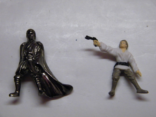 Set 2 Miniaturas Star Wars Luke Y Anakin Skywalker Metálico