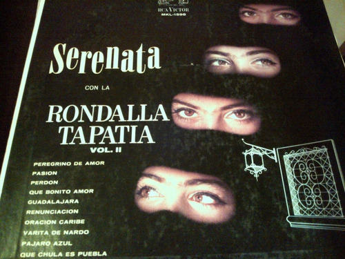 Disco De Acetato De Serenata Con La Rondalla Tapatia, Vol.2