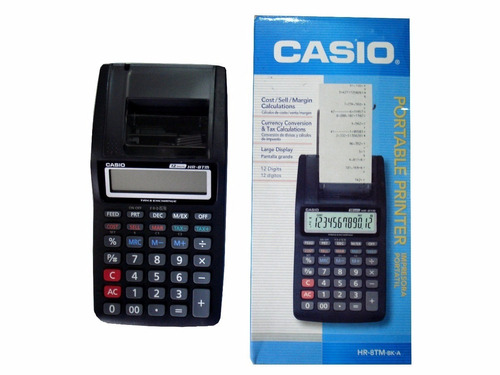 Calculadora Impresora Casio Hr-8tm 12 Digitos Grande Nuevo