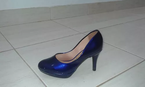 sapato meia pata azul vizzano