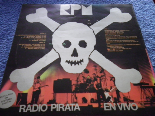 Radio Pirata En Vivo R P M Disco Lp Cbs 1986  Impecable!