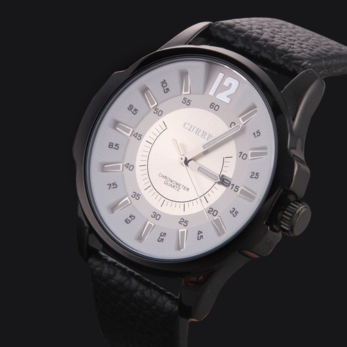 Relógio Masculino Curren Original Com Pulseira De Couro Nota