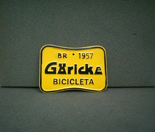 Placa De Licenciamento Bicicleta Antiga Goricke