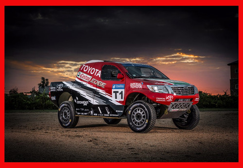Toyota Hilux 2012 Rally Dakar Cuadro Enmarcado 45 X 30cm