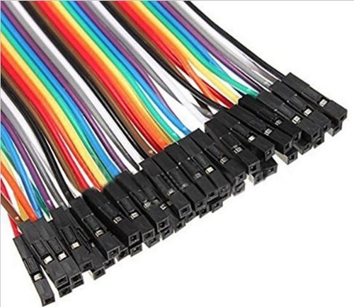 Imagen 2 de 3 de 40 Cables Dupont Hembra Hembra 20cm Protoboar -pdiy-