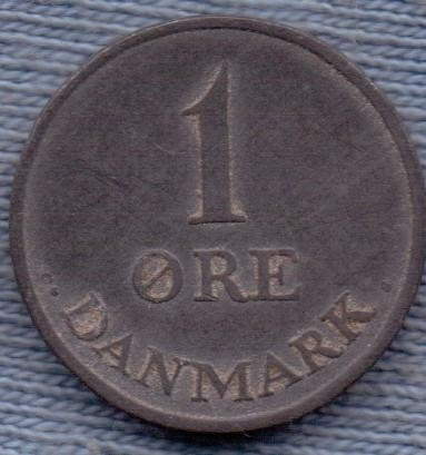 Imagen 2 de 2 de Dinamarca 1 Ore 1961 * Frederik Ix *