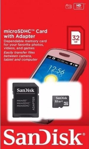 1 Cartão Memória Microsd Sandisk 32gb Lacrado Original - Mp3