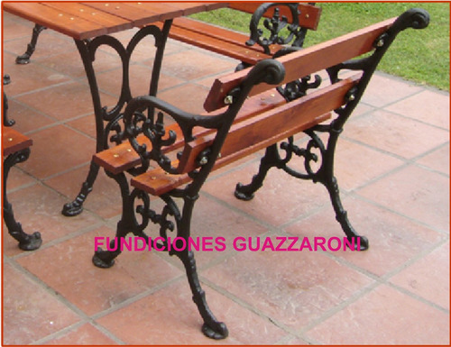 Imagen 2 de 3 de Pies Patas Para Bancos De Plaza Jardin Fundicion