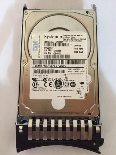 Hd Original Ibm Sas 300gb 10k 6gb Pn: 42d0641 Fru: 42d0638 (Recondicionado)