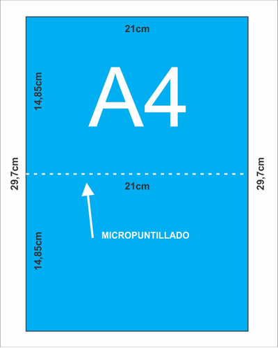 Resma A4 Blanco Troquelada Perforadapuntillado Recibo Sueldo