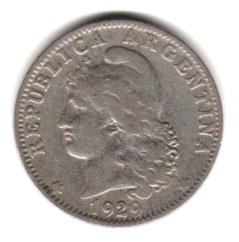 Moneda Argentina Niquel 20 Centavos 1929
