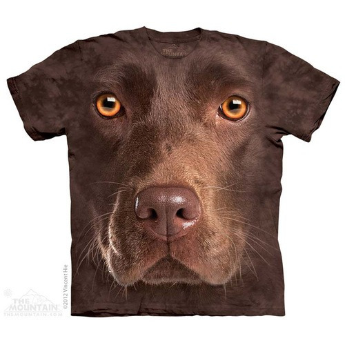 Camisa 3d Chocolate Lab Face The Mountain Original