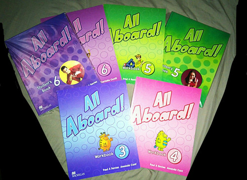 Remató Libros Textos De Inglés All Abooard! Nivel 3,4,5,6