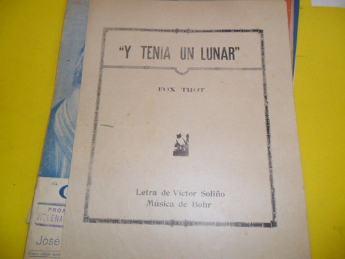 Antigua Partitura  Y Tenia Un Lunar Victor Soliño De Bohr