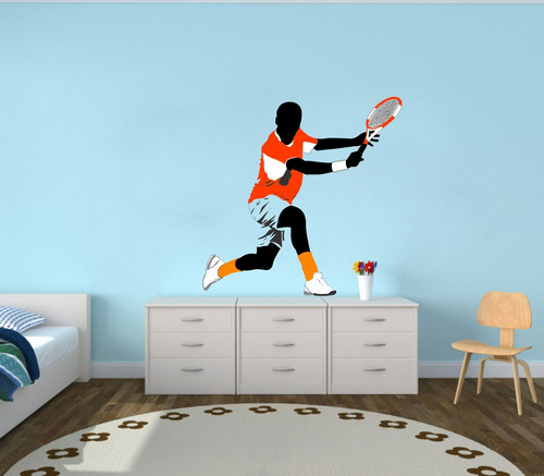 Vinilo Pared Jugador Tenis Decoracion Wall Stickers