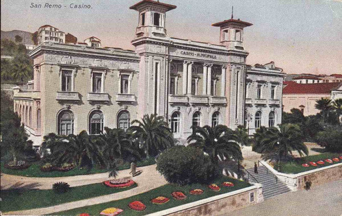 Antigua Postal Casino De San Remo Italia Juegos De Azar