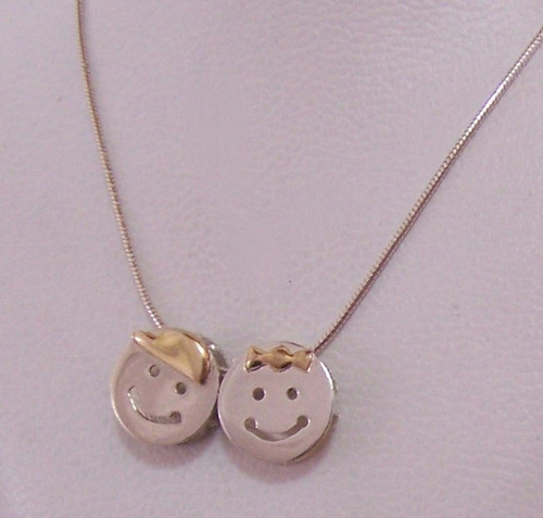 Dije Nene O Nena De Plata 925 Y Oro 18k Lcal Barrio Belgrano