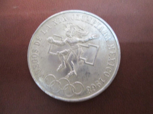 Moneda 25 Pesos Olimpica 1968 Plata Ley 720.