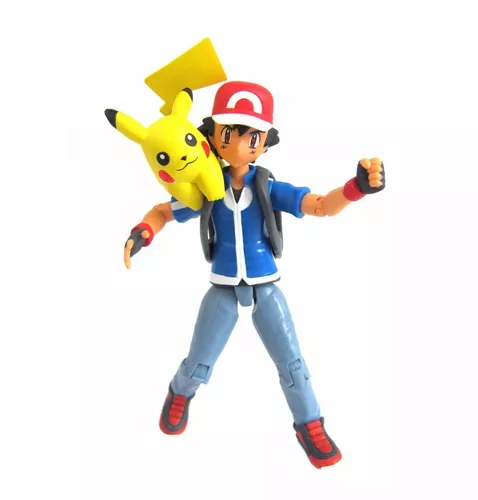 Boneco Pokémon Xy Ash + Pikachu Trainer Figure Tomy