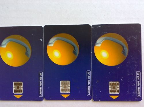 Tres Tarjetas Telefónicas Ladatel Plus Esfera Usada